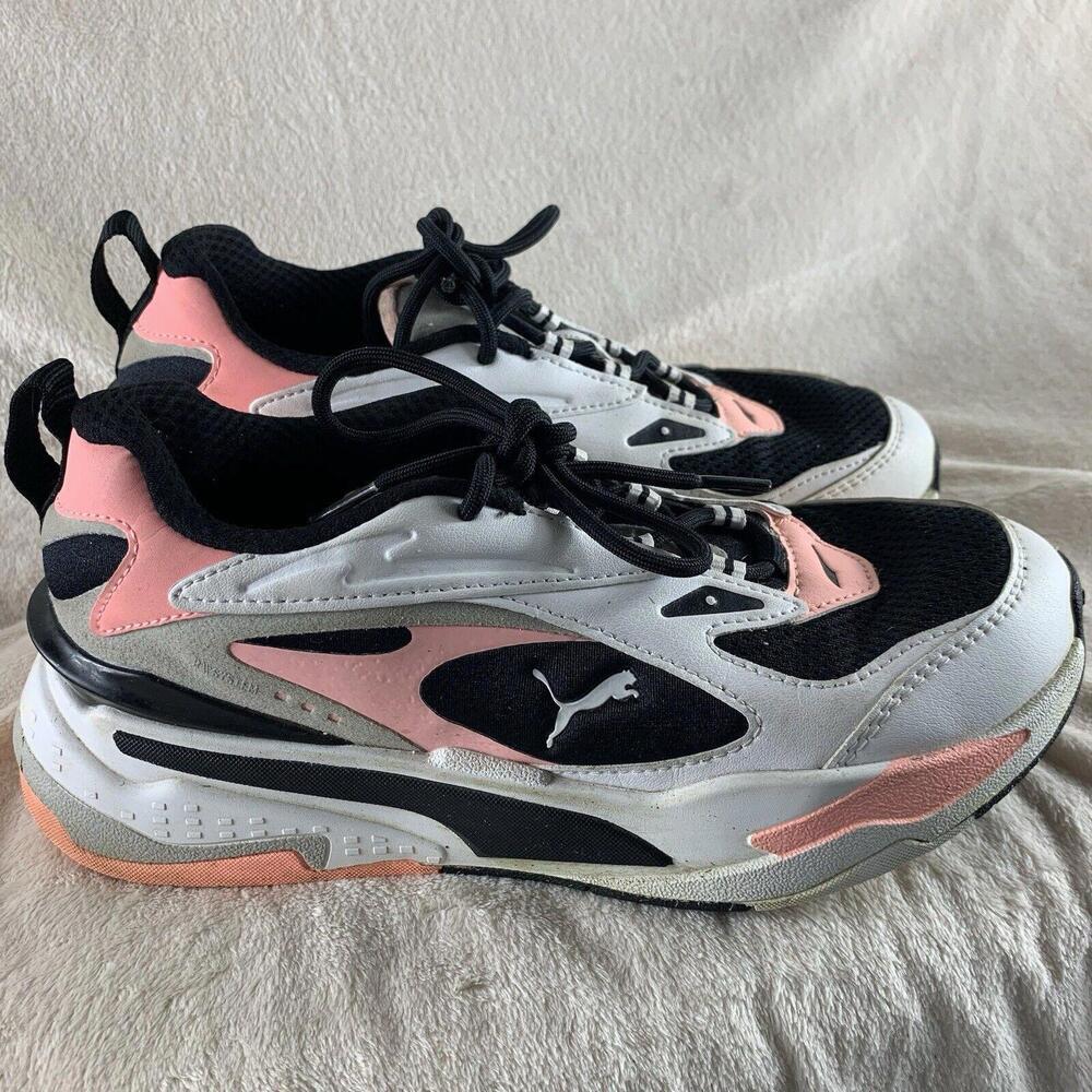 Puma RS Fast Womens Size 5.5 Lace Up Sneakers Shoes Pink White Black 380562-06​